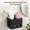 Kronabelle for Curling Irons, Shavers, Hair Dryers, Quality Metal Design, Space-Saving Holder, Wall-Mounted Hair Tool Organizer, Dual Storage Sections, No-Drilling Request view 4