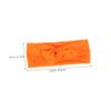 SHERCHPRY Elastic Soft Turban Head Wrap for Women Breathable Lightweight Hair Band with Knot Twist Sweat Absorbing Orange Cloth Headband for Party Dancing and Daily Styling view 2