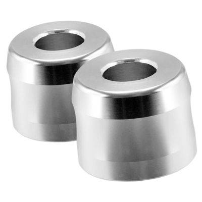 MUCKLILY 2pcs Aluminum Alloy Razor Holder Stand for Bathroom Shaving Durable Sturdy Base with Wide Opening Compact Shave Brush Holder for Organized Washroom Countertops