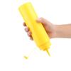 10 - Pack 720ml Plastic Condiment Bottle Set | Narrow Nozzle for Oil/Vinegar/Cream | Leak - Proof Squeeze Containers with Detachable Lids | Safe PE Material (Yellow) view 4