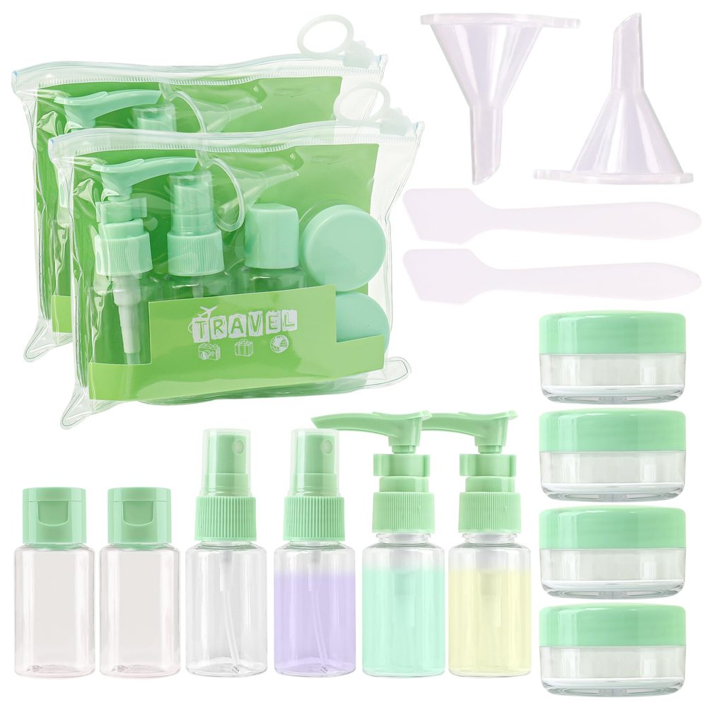 7 Pack Mini Travel Bottles for Toiletries, Travel Size Containers for Shampoo and Conditioner, Refillable & Leakproof Travel shampoo and conditioner bottles