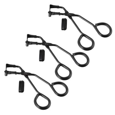 Healeved 3 Sets Eyelash Curlers with Refill Silicone Pads Durable and Silicone Lash Clamp Makeup Tool Portable Lightweight for Travel and Daily Use