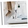 BEBEMOKO 2pcs Aluminum Alloy Razor Holder Stand for Shaver Storage Compact Safety Shaving Base for Bathroom Countertop Easy Clean Durable Razor Storage Holder for Home Use view 3