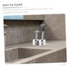 PAMINGONO 2pcs Aluminum Alloy Razor Stand for Bathroom Sturdy Non Slip Base Shaver Holder Portable Household Shaving Brush Holder for Organized Washroom Countertops view 2