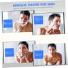 Baluue Manual Straight Shaving Razor for Men Portable Folding Barber Shaver Tool with One Classic Razor for Beard Sideburns Fine Hair for Home and Salon Use view 3