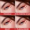 4PCS Red Eyeliner Pen Set, Eyeliner Stamp, Double-headed Red Liquid Eye liner Pencil for Women Eye&Lip Liner Professional Waterproof Halloween Makeup, Star,Triangle,Flower,Heart view 4