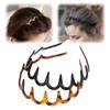 2 Pack U Shape Fashion Tooth Hair Comb Headband, Zig Zag High Cranium Headbands for Women, Reverse Hair Bands with Teeth for Women Girls (Amber & Black, one size) view 1