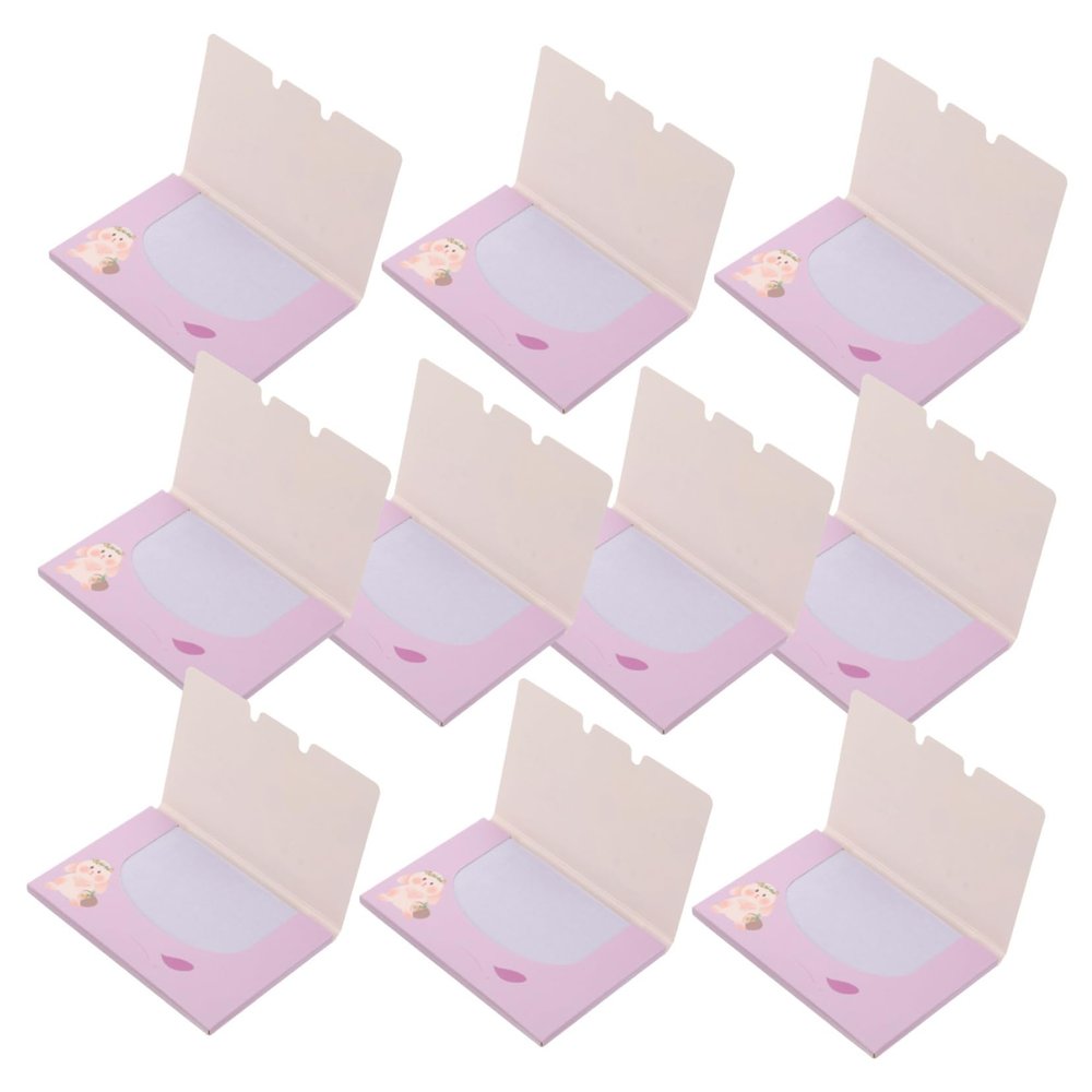 FOMIYES 10 Boxes Natural Oil Control Facial Blotting Paper for Oily Skin Care Portable Absorbent Pads Remove Excess Shine Lightweight Skin Care Tissue for Face and Makeup Touch Up