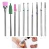 10Pcs Nail Drill Bits Set Compatible with Makartt, 3/32 inch Carbide Nail Drill Tips for Natural & Artificial Nails, Professional Manicure Pedicure Grinding Polishing Bits for Nail Drill Machine view 1