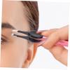 DECHOUS 5pcs Stainless Steel Eyebrow Tweezers with Hair Cutting Scissors Durable Non Slip Grip Eyebrow Grooming Tools for Women Portable Facial Hair Trimming and Styling view 3
