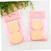 BEBEMOKO 2pcs Round Makeup Sponges Dry Wet Use Face Powder Puff Soft Cosmetic Sponge for Salon Home Travel Application view 3