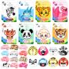 32 Pcs Animal Face Masks Skincare for Girls Women with Bow Makeup Headband Animal Character Spa Sheet Facial Mask for All Skin Types Christmas Stocking Stuffers Girls Night Birthday Party Gifts view 1