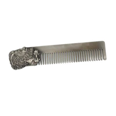 HONMEET Vintage Stainless Steel Beard Comb for Men Static and Rust Resistant Mini Mustache Pocket Comb Durable Grooming Tool for Beard and Hair Care