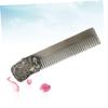 HONMEET Vintage Stainless Steel Beard Comb for Men Static and Rust Resistant Mini Mustache Pocket Comb Durable Grooming Tool for Beard and Hair Care view 4