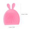 Healeved 4pcs Cartoon Silicone Face Scrubber Brush Soft Facial Cleansing Brush for Gentle Skin Massage and Deep Cleansing Durable Safe Material Random Color Rabbit Design view 2