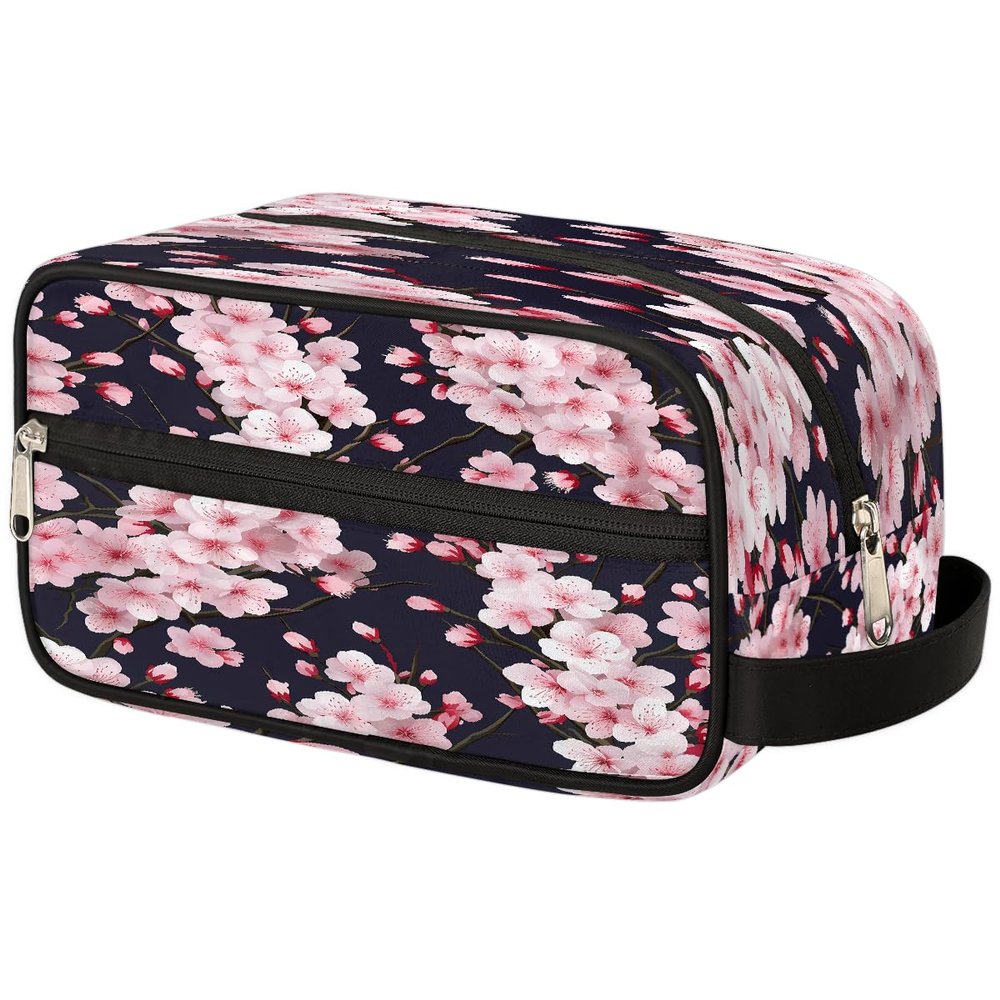 YPPAHHHH Toiletry Bag for Men Women, Cherry Blossom Floral Hanging Dopp Kit Spring Japanese Flower Water Resistant Shaving Bag Travel Toiletry Organizer with Large Capacity for Travel Accessories