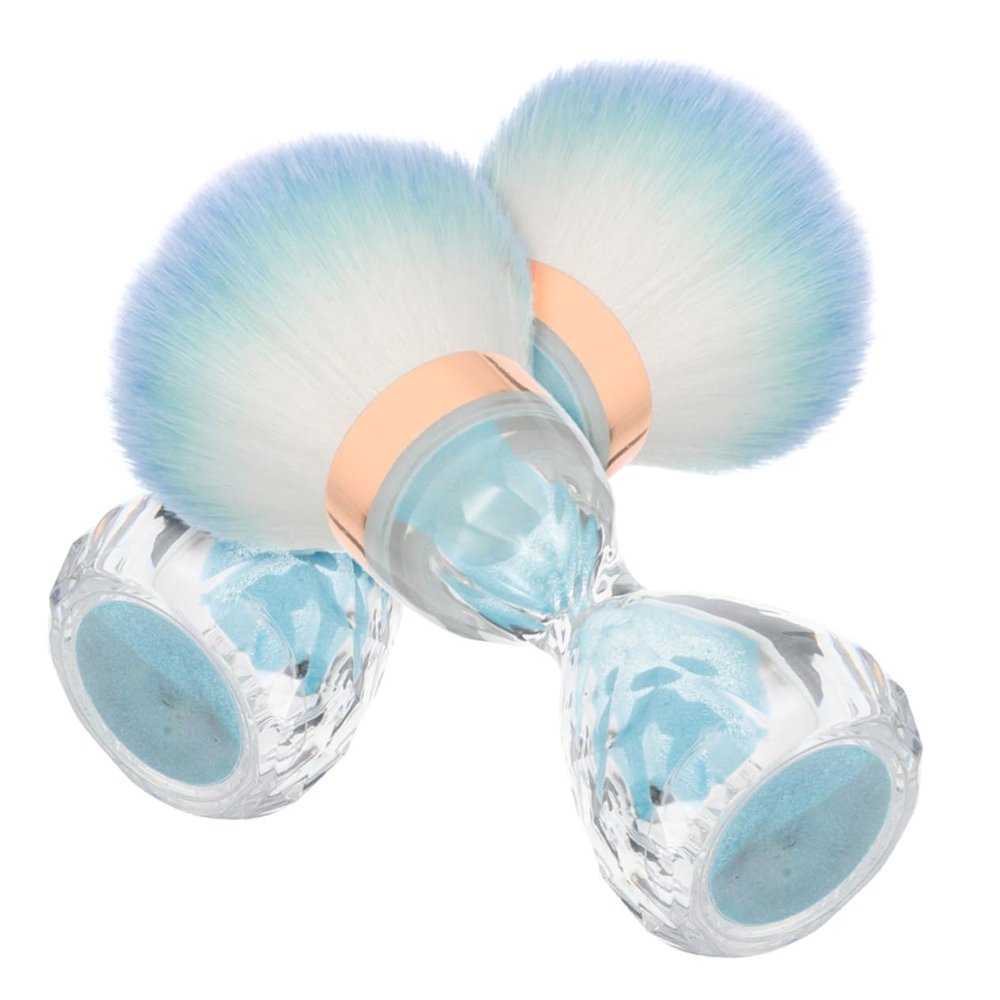 Baluue 2pcs Nail Dust Brush Soft Large Head Nail Cleaning Brushes for Acrylic Powder Removal Portable Lightweight Manicure Tool for Gentle