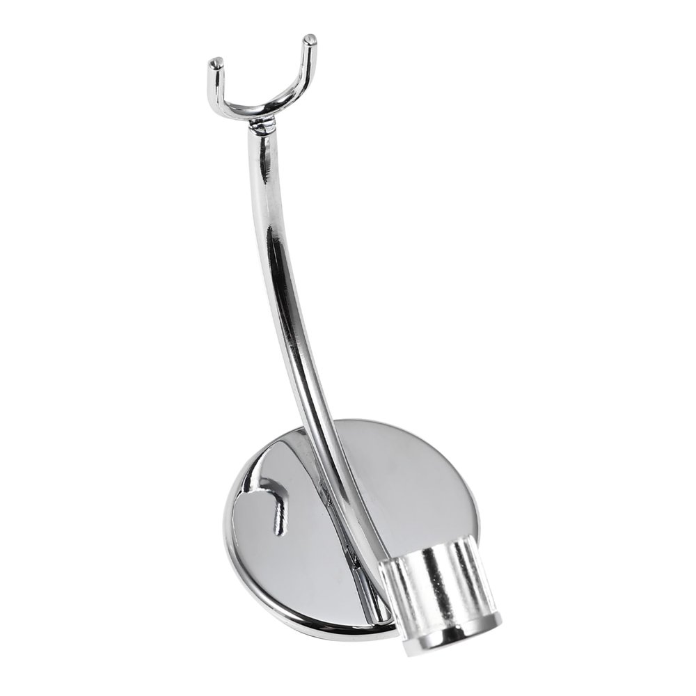 BUTIFULSIC Creative Bathroom Razor Stand with Nonslip Base Compact Silver Razor Holder for Mens Beard Care and Shaving Unique Decorative Storage Rack