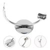 BUTIFULSIC Creative Bathroom Razor Stand with Nonslip Base Compact Silver Razor Holder for Mens Beard Care and Shaving Unique Decorative Storage Rack view 2