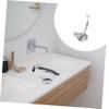 BUTIFULSIC Creative Bathroom Razor Stand with Nonslip Base Compact Silver Razor Holder for Mens Beard Care and Shaving Unique Decorative Storage Rack view 4