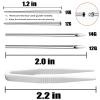 Body Septum Piercing Jewelry, 14G 16G Nose Tongue Lip Ear Eyebrow Belly Button Cartilage Tragus Industrial Barbell Helix Daith Body Jewelry with Piercing Needles (Silvery- 73 Piece Set) view 3