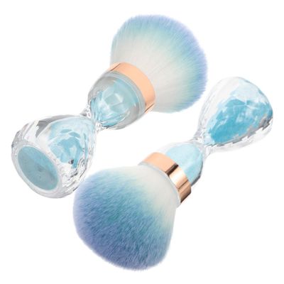 COSMEVIVI 2pcs Soft Nail Art Dust Brushes for Acrylic Powder Remover Multifunctional Makeup Cleaning Tools for Nails and Cosmetics for Delicate Care and Precise Cleaning