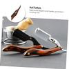 Garneck Classic Wooden Handle Manual Razor for Beard Trimming Multi Purpose Hair and Eyebrow Cutter Lightweight Durable Shaving Tool for Men Compact Design for Easy Carrying view 4