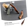 COOLHIYA Vintage Manual Beard Trimming Tool with Natural Wood Handle Durable and Stable Beard Holder for Precise Grooming for Men Practical and Elegant Gift Choice view 3