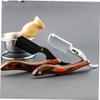COOLHIYA Vintage Manual Beard Trimming Tool with Natural Wood Handle Durable and Stable Beard Holder for Precise Grooming for Men Practical and Elegant Gift Choice view 4