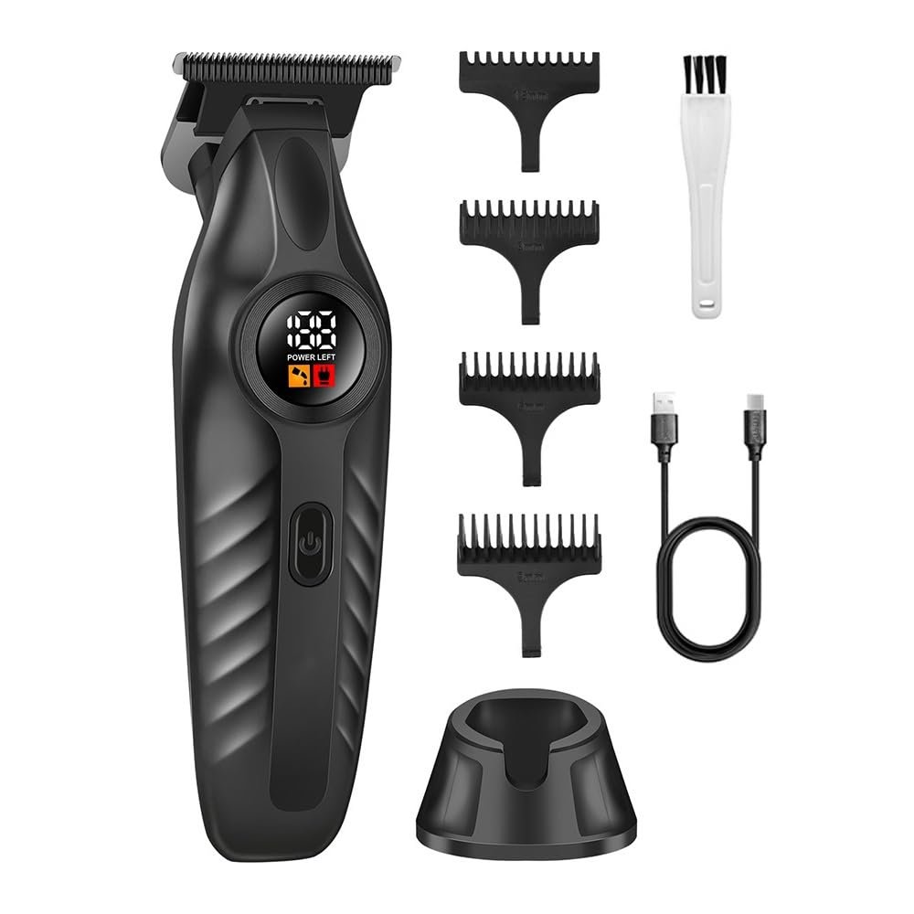 Professional Hair Clippers for Men, Hair Trimmer Zero Gap Clipper Cordless Usb Charging Digital Display Men's Beard Trimmer
