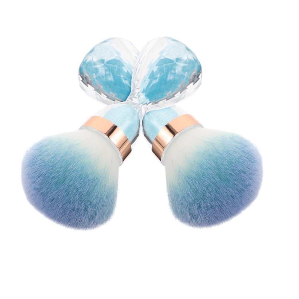 BELLIFFY 2pcs Soft Nail Dust Brush for Nails Art and Makeup Cleaning Gentle Powder Remover and Foundation Multifunctional Makeup Tool for Delicate Care and Portable Use
