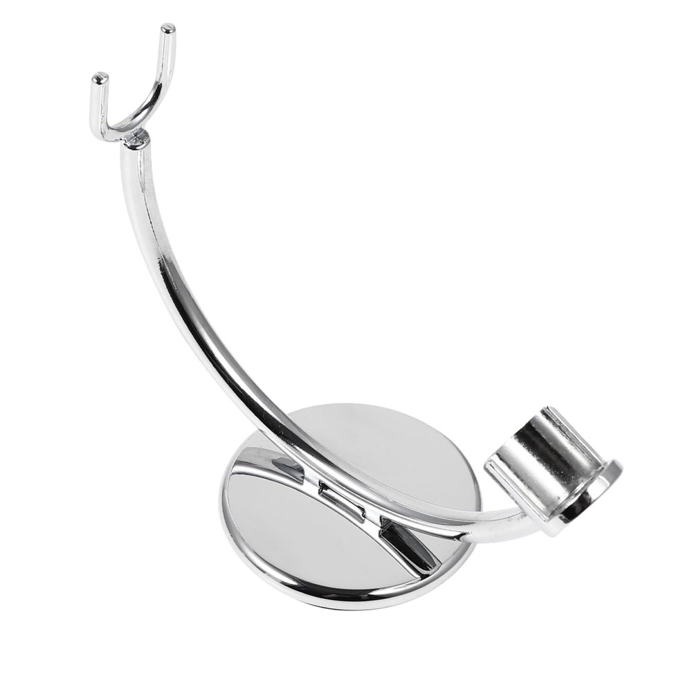 VALICLUD Silver Razor Stand for Men with Nonslip Base Stable Beard Care Holder and Decorative Shaving Razor Rack Creative Bathroom Organization and Tidy Washroom Storage