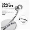 COSMEVIVI Silver Straight Razor Stand for Men Slip Resistant Single Head Razor Holder with Wear Resistant Design Compact Storage Rack for Bathroom Organization Creative Shaving Enthusiasts view 3