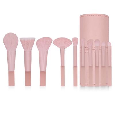 10 Mini Makeup Brush Set with Mist Handle Soft Hair Portable Brush Set