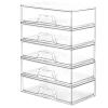 3 Piece Dustproof Vanity Organizer Set Transparent Desktop Makeup Drawer Organiser Stackable Multifunctional Space Saving for Bathroom Countertop view 2