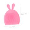 CALLARON 4pcs Cartoon Silicone Facial Cleansing Brush Ergonomic Rabbit Design Face Massager for Gentle Deep Cleaning Blackhead Removal Lightweight Portable Skincare Tool view 2