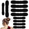 10 Pack Hair Bun Maker for Women - 5 Small & 5 Large Non-Slip Foam Sponge Bun Shapers for Easy Updos, Lazy Hair Curler Bun Clips, Reusable Magic Bun Curler for Long/Short/Thick/Thin Women Hair view 1