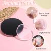 4Pcs Silicone Makeup Sponge, Clear Round Powder Puff Washable Makeup Applicator for Women Girls Non-Absorbent Cosmetic Beauty Sponge for Foundation, Concealer, Cream, Blush, Highlighter view 3