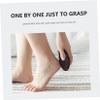 AUTSUPPL 2pcs Natural Pumice Stone Foot Scrubber with Rope for Exfoliating Dead Skin and Hard Callus Removal Easy to Store Black Foot File for Moist Skin Care and Daily Pedicure view 4