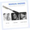 FOMIYES Safe Manual Straight Shaving Razor for Men Beard Grooming Portable Barber Tool for Salon and Home Use with Less Skin Irritation for Beard Sideburns and Fine Hair view 3