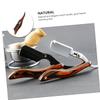 BUTIFULSIC Wooden Handle Beard Trimmer Razor Holder Classic Manual Razor Stand for Mens Shaving Eyebrow Trimming Lightweight Durable Natural Wood Clip Design view 4
