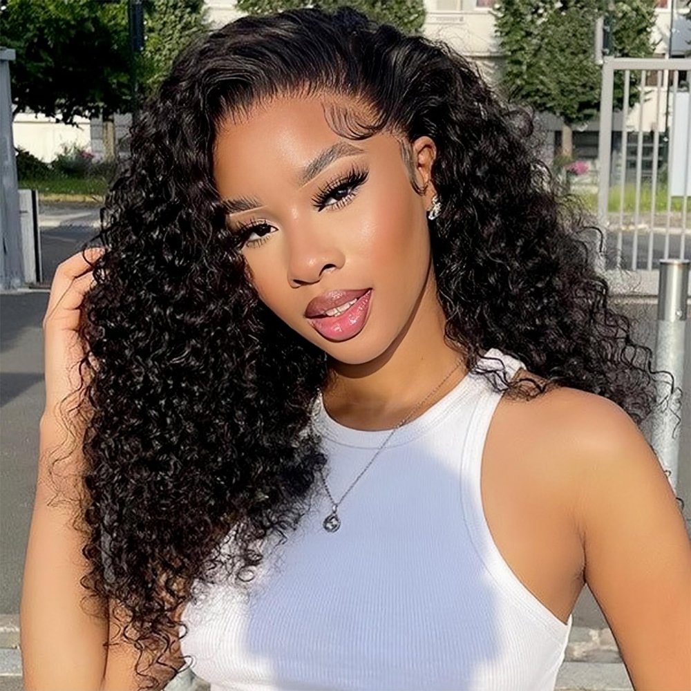 Kinky Curly Half Wig Human Hair 200% Density 3 In 1 Seamless Flip Over Half Wig Curly Hair Glueless Wear and Go Drawstring Band Beginner Hairline Headband Wig Friendly Invisible (26 inch Natural)