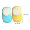 VALICLUD 2pcs Double Sided Facial Brush for Deep Cleansing and Pore Unclogging Portable Silicone Face Cleaning Tool for Women Lightweight Exfoliator for Smooth Skin Travel Friendly in Lemon view 3