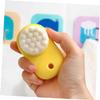 COSMEVIVI 2pcs Dual Sided Silicone Facial Cleansing Brush for Daily Use Portable Lightweight Face Washing Tool with Soft Massage Surface Gentle Exfoliator for Sensitive Skin in Lemon Yellow view 2