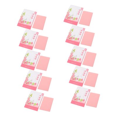 FRCOLOR 10 Boxes Facial Oil Control Blotting Papers for Oily Skin Natural Double Sided Absorbing Tissues Portable Pack Removal and Quick Oil Absorption