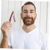 Gogogmee Wood Handle Foldable Straight Barber Razor for Men Durable Manual Shaving Tool for Beard Sideburns and Short Hair Lightweight Portable Design for Barbershops and Salons view 3