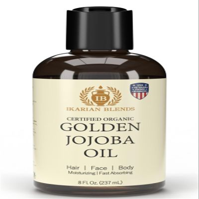 100% Pure Golden Jojoba Oil | Certified Organic | Moisturizing | Self-Care | Cold-Pressed | Unrefined | Vegan | Non-Diluted | Hexane Free | Base Carrier Oil | Face, Hair, Skin & Nails