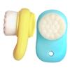 BESTYASH 2pcs Silicone Facial Cleansing Brush Deep Exfoliating Face Scrubber for Women Gentle Blackhead Removal and Pore Massage Portable Dual Sided Manual Brush in Lemon Yellow and Sky view 1