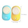 BESTYASH 2pcs Silicone Facial Cleansing Brush Deep Exfoliating Face Scrubber for Women Gentle Blackhead Removal and Pore Massage Portable Dual Sided Manual Brush in Lemon Yellow and Sky view 4