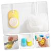 MUSISALY 2pcs Two in One Silicone Facial Brush Double Sided Face Wash Tool for Gentle Cleansing and Pore Massage Durable Lightweight Travel Face Cleaner for Women Lemon Yellow Sky Blue view 3
